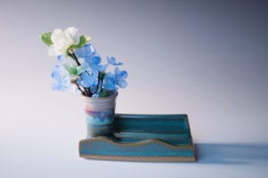 pottery business card holder