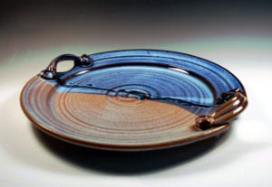 round pottery platter