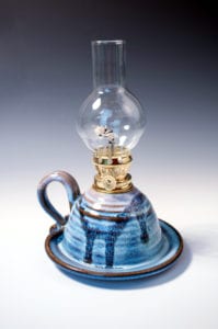pottery oil lamp