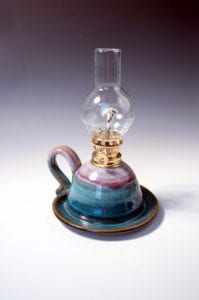 pottery oil lamp