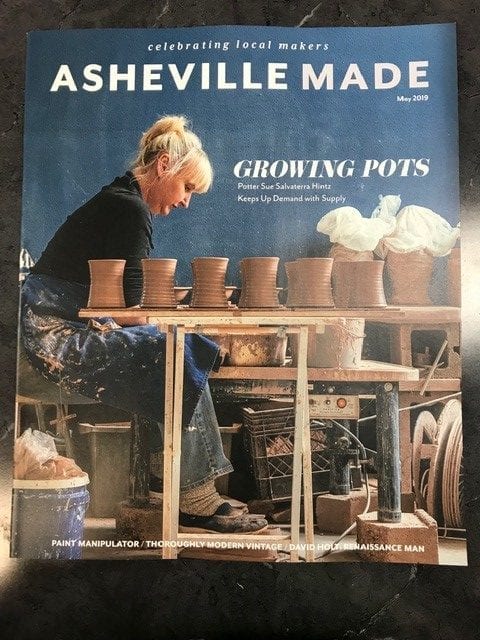 Salvaterra Pottery from Weaverville, On the Cover of Asheville Made Magazine