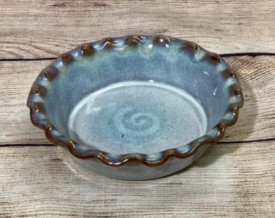 brie baker by salvaterra pottery in Mist