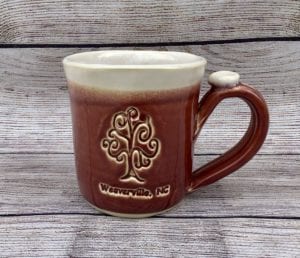 Red Custom Personalized handmade pottery mug