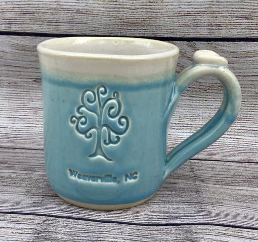 Custom personalized logo blue mug