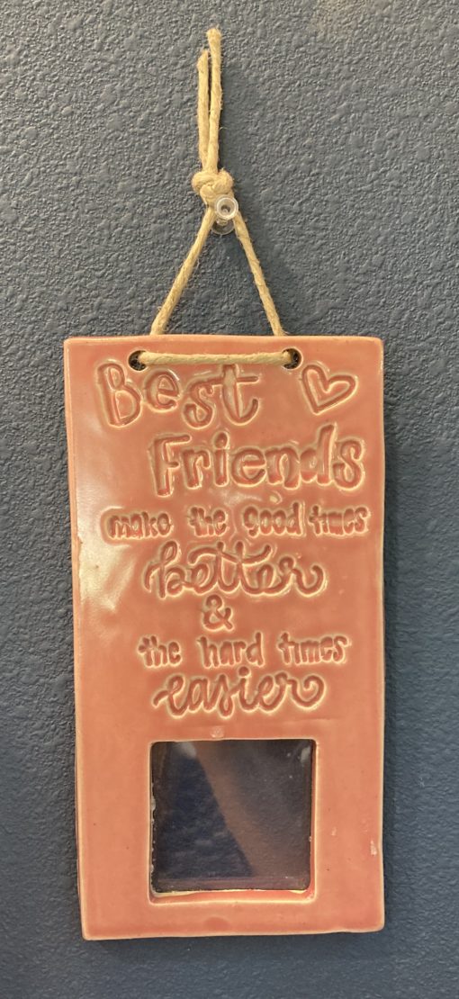 Best Friends handmade ceramic wall hanging