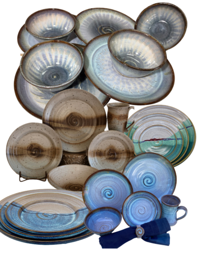 Handmade Ceramic Dinnerware Sets - Many Pieces, Sizes & Colors